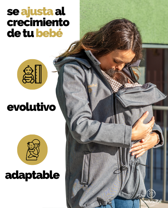 Softshell maternity and babywearing coat by Amarsupiel